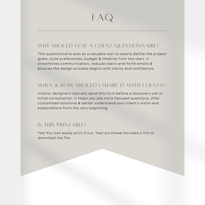 Interior Design Client Questionnaire Template Canva | Digital Intake ...