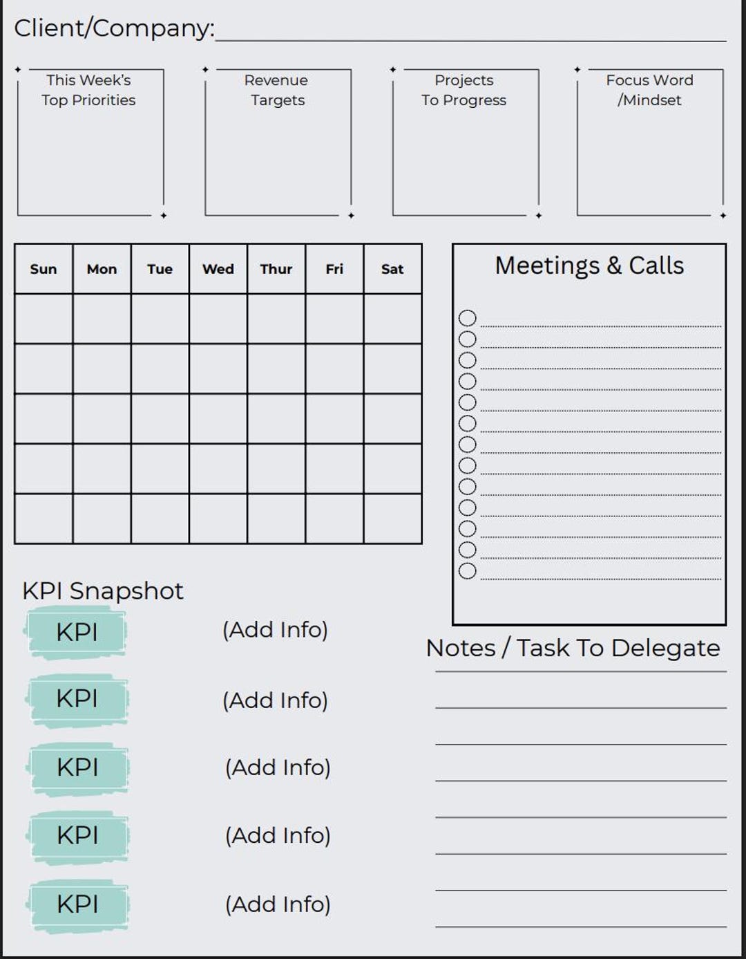Weekly Operations Weekly Operations Dashboard - Etsy