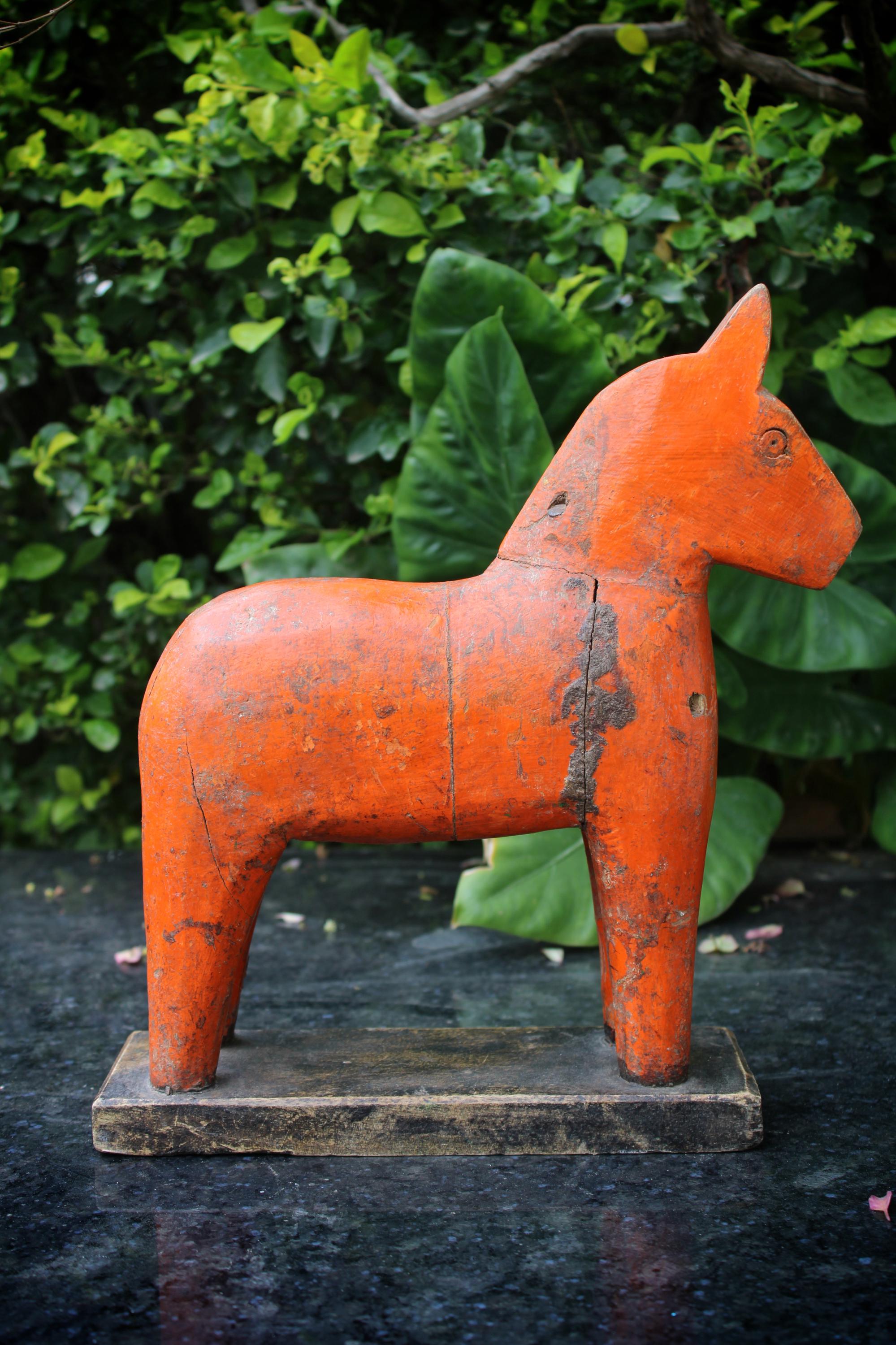 アンティーク馬木彫りビンテージ レア