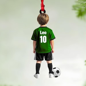Personalized Soccer Player Ornament, Soccer Boy Ornament, Custom Soccer Ornament, Soccer Keepsake, Soccer Christmas Ornament