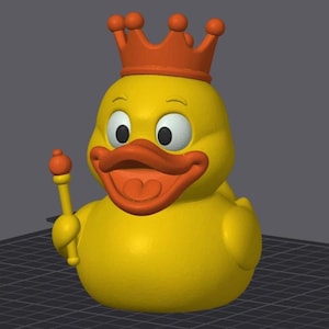 Rubber Duck Animal STL Files For 3d printing Cute funny gift Cartoon King Duck Figurine 3D Print Model Bath Toy Gift Home Decor