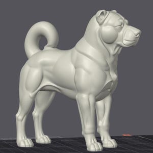 Dog Alabai Animal STL Central Asian Shepherd Statue for 3D Printing Realistic Guard Dog Figurine Model Printable Pet Sculpture Home Decor