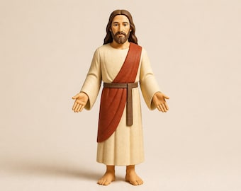 Jezus Christusbeeldje STL-bestanden: 3D-printmodel, Faith-decor (digitale download)