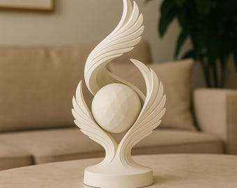 Spiral Relic Sculpture STL File: Modern Abstract 3D Print (Digital Download