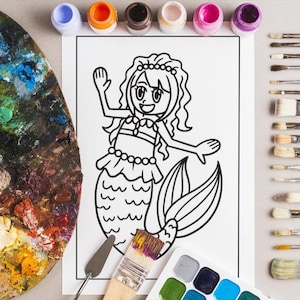Mermaid Magic – Printable Coloring Fun for Kids