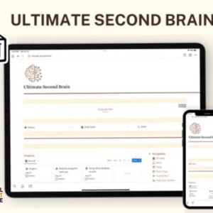 Second Brain Notion Template | Task & Knowledge Management | Clean and Functional Layout – Free