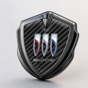 Buick Custom Metal Frame Sticker – Glossy Silicone Emblem Badge – Car Logo Decal for Fenders, Hoods, Windows, and More