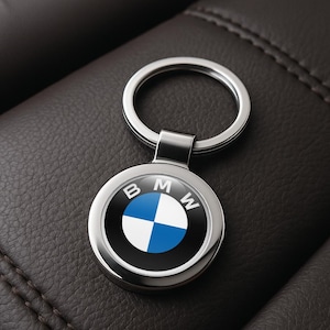 BMW Custom Metal Keychain | Personalized Car Logo Key Ring | Handmade Gift for Him | Auto Key Fob Charm | Father&#39;s Day Gift