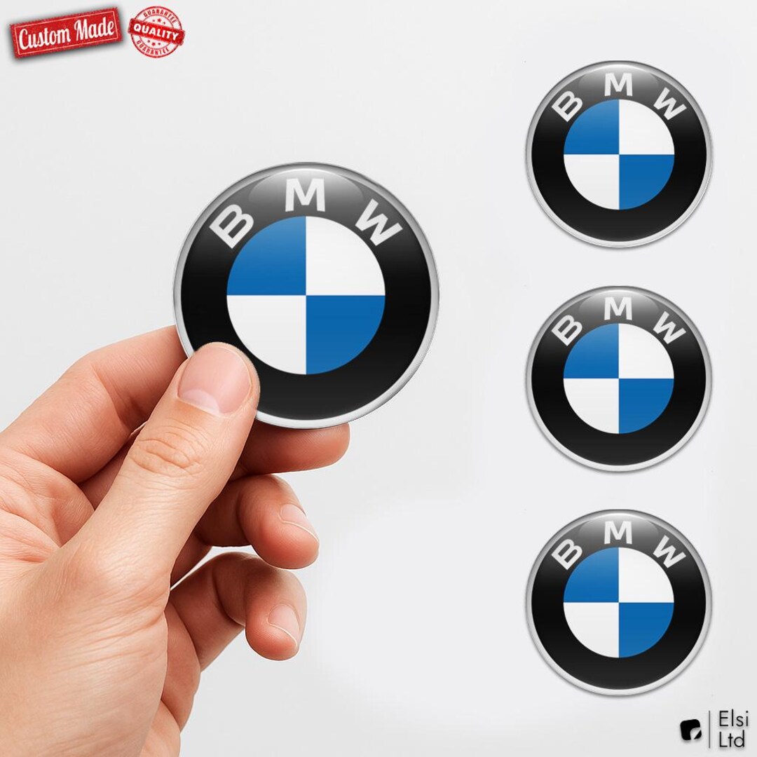 Wheelbase Sticker BMW Custom Wheel Cap Stickers – 3D Domed Resin Car Hubcap Decals ...