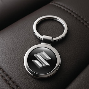 Suzuki Metal Keychain | Personalized Car Logo Key Ring | Handmade Gift for Him | Auto Key Fob Charm | Father&#39;s Day Gift