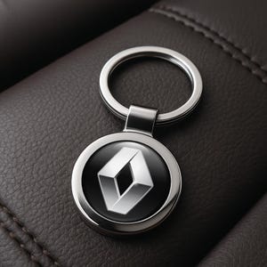 Renault Custom Metal Keychain | Personalized Car Logo Key Ring | Handmade Gift for Him | Auto Key Fob Charm | Father&#39;s Day Gift
