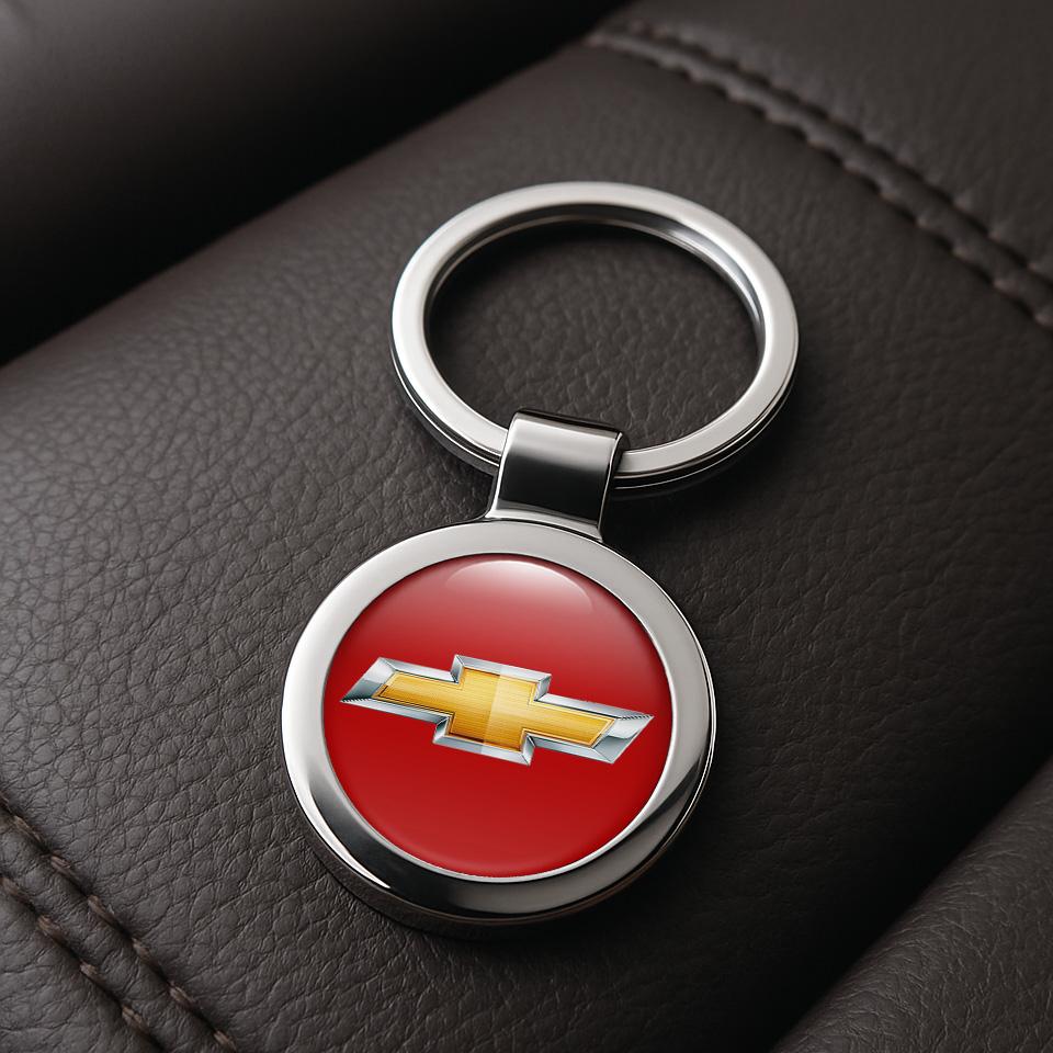 Chevrolet Custom Metal Keychain | Personalized Car Logo Key Ring | Handmade Gift for Him | Auto Key Fob Charm | Father's Day Gift
