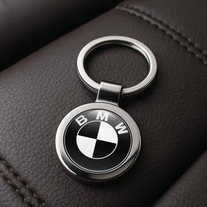 BMW Custom Metal Keychain | Personalized Car Logo Key Ring | Handmade Gift for Him | Auto Key Fob Charm | Father&#39;s Day Gift
