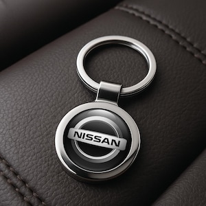 Nissan Custom Metal Keychain | Personalized Car Logo Key Ring | Handmade Gift for Him | Auto Key Fob Charm | Father&#39;s Day Gift