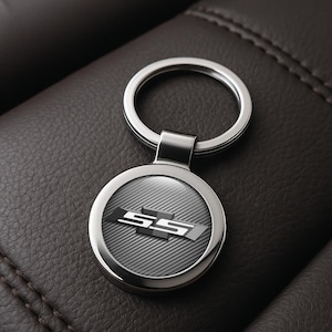 Camaro SS Custom Metal Keychain | Personalized Car Logo Key Ring | Handmade Gift for Him | Auto Key Fob Charm | Father&#39;s Day Gift