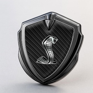 Shelby Custom Metal Frame Sticker – Glossy Silicone Emblem Badge – Car Logo Decal for Fenders, Hoods, Windows, and More