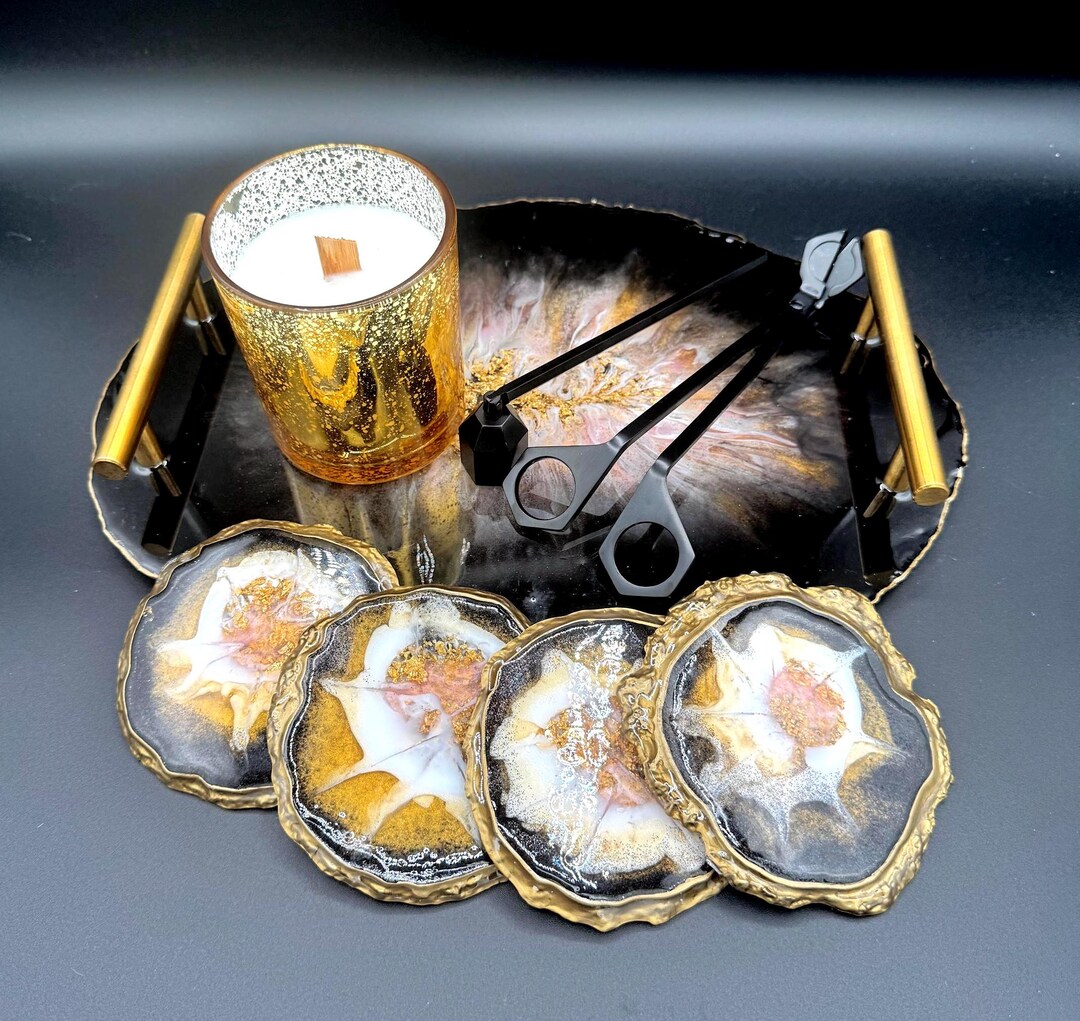Golden Goddess Geode Collection Set - Etsy