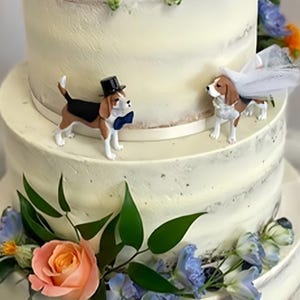 Personalized Pet Birthday Cake Toppers,Custom Dog Wedding Cake Toppers,  Dog Statue Dolls, Dog Birthday gifts, Cat Anniversary Gifts,pet dog