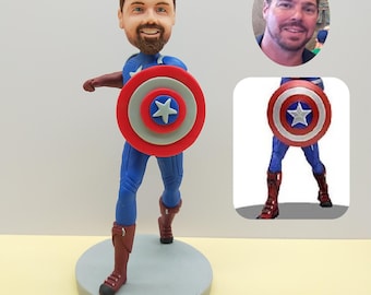Custom bobblehead dolls, personalized superhero 3D statues made from photos, birthday gifts
