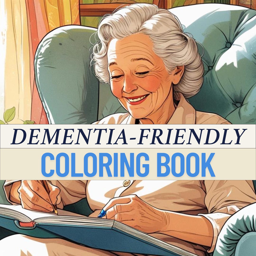 Dementia-friendly Coloring Book for Seniors | Coloring Pages for People ...
