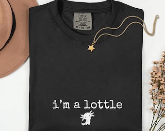 Shirt Axolotl- 'I'm a Lottle', grappig Axolotl-T-shirt, Weirdcore T-shirt, shirts met dierlijke woordspeling, Axolotl-cadeaus, Axolotl-liefhebber, dieren T-shirt genezen