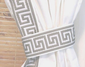 Greek Key Curtain Etsy