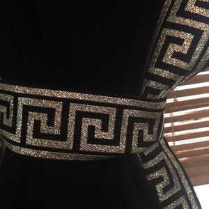 Greek Key trim tieback