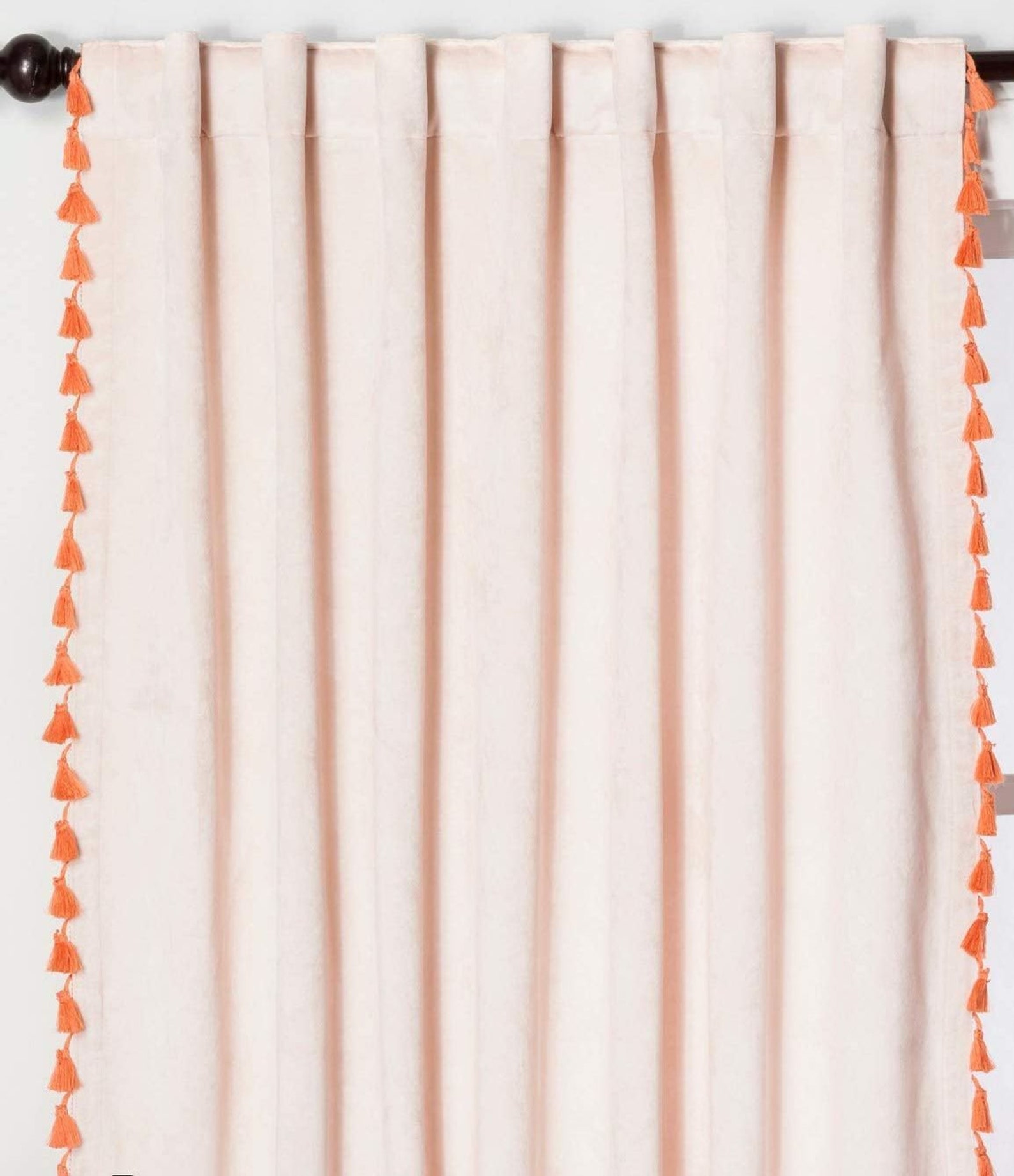 Velvet Tassel Trim Curtains Velvet Curtains With Tassel Trim Etsy