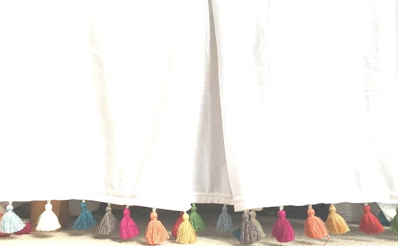 crib skirt with tassels