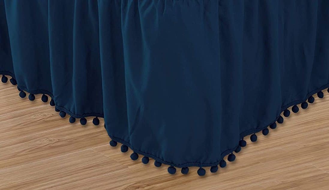 Amazon Navy Blue Bed Skirt Queen Navy Blue Bedskirt