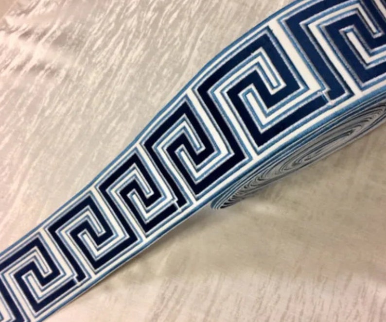 Greek Key Curtains, Velvet Trim Greek Key Curtains, Color Options - Etsy