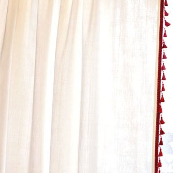 Tassel Curtains Etsy
