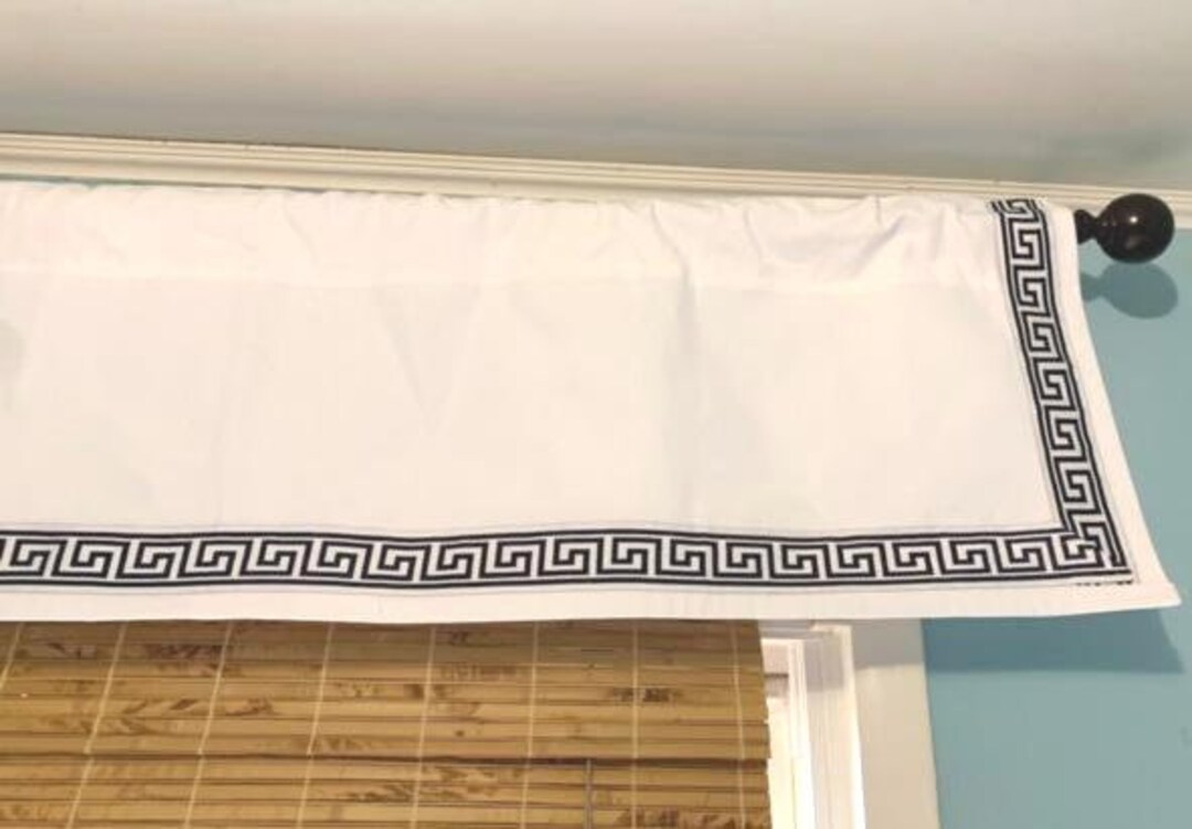 Greek Key Valance Greek Key Trim Curtain Greek Key Ribbon Etsy