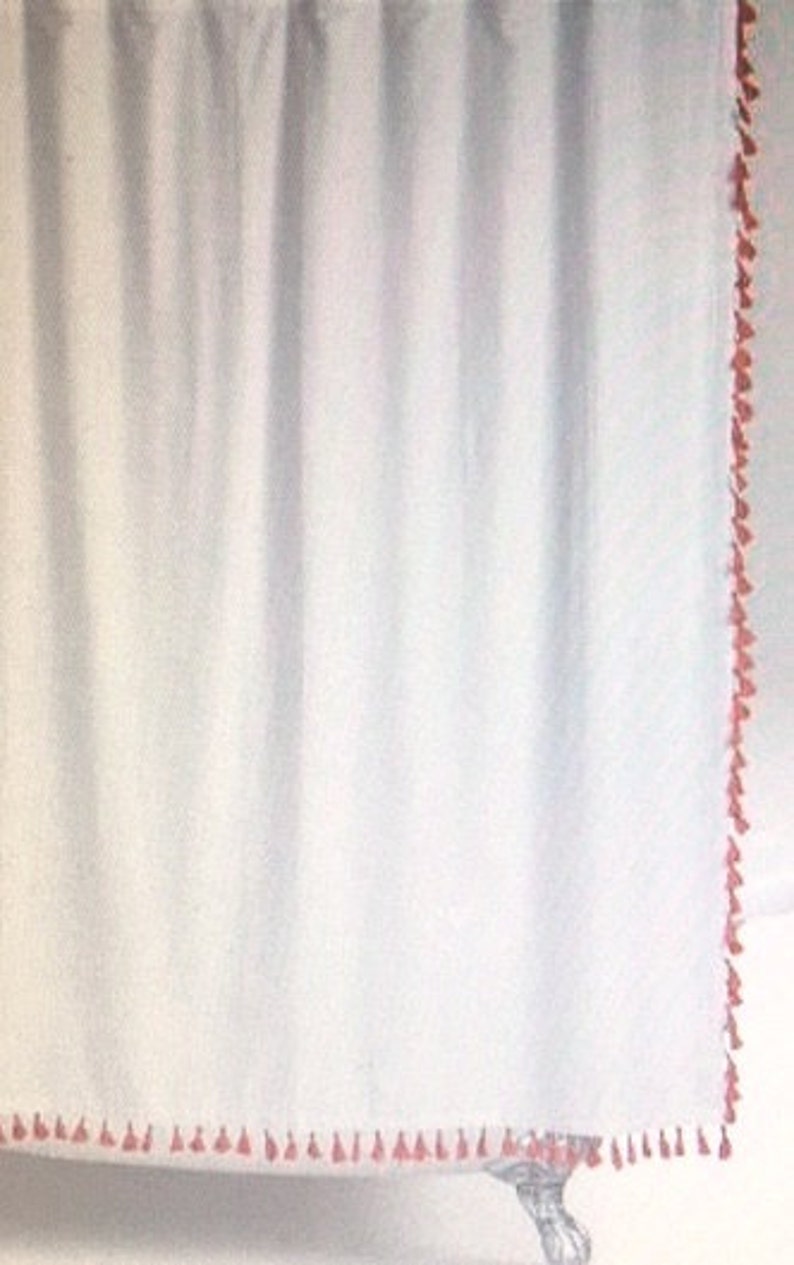 Tassel Shower Curtain Color Options Etsy