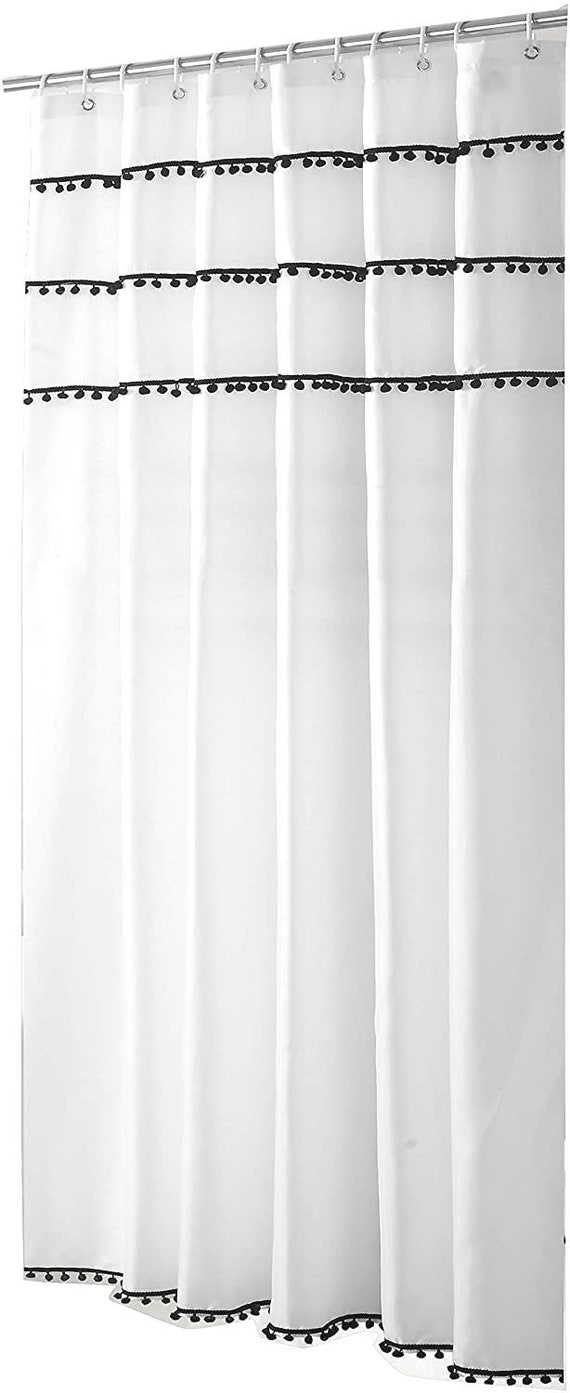 Pom pom shower on sale curtain