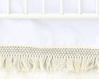 macrame crib skirt