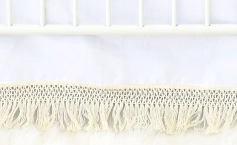 macrame crib skirt