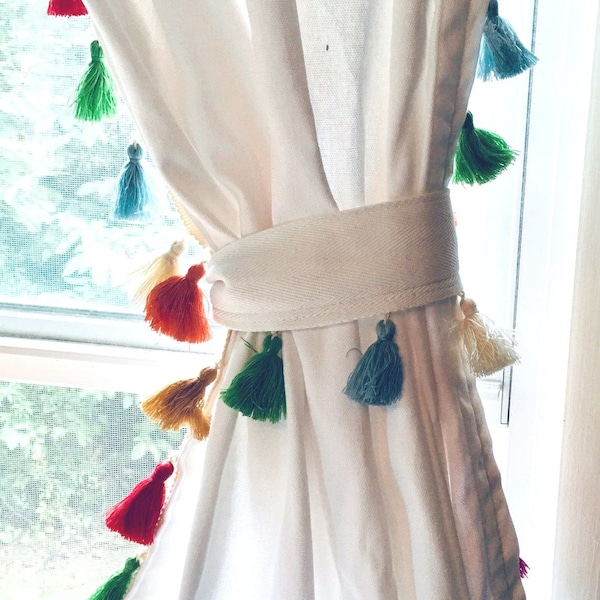 Tassel Curtains Etsy