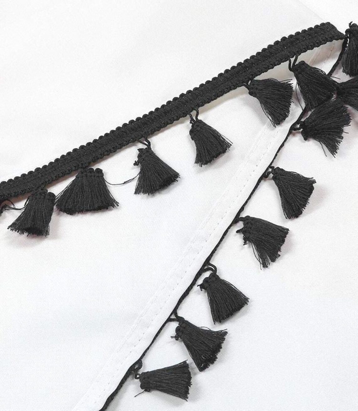 Extra Long Tassel Shower Curtain Color Options Etsy