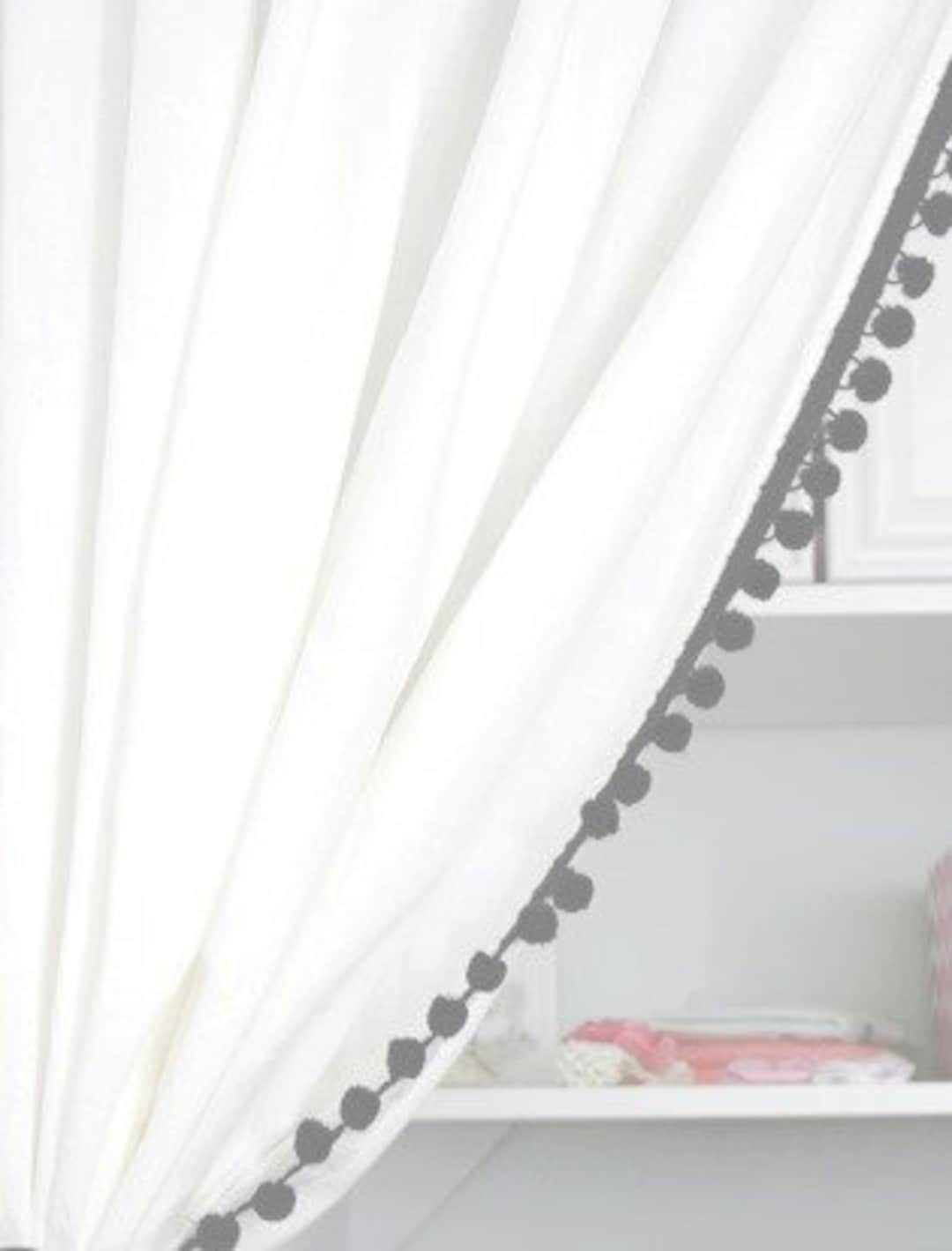 White Pom Pom Curtainsnull