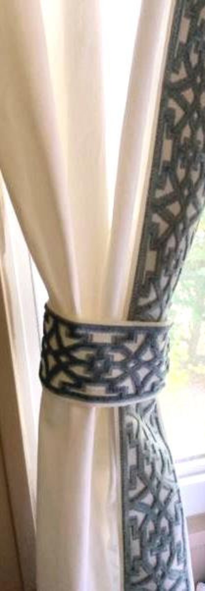 Velvet Fretwork Ribbon Trim Curtains Fretwork Border Etsy