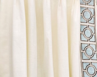 Trellis Geometric Fretwork Ribbon trimmed curtains, Circle Ribbon Embroidered Curtains, Trellis Blackout Curtains, Pleated Trellis Curtains