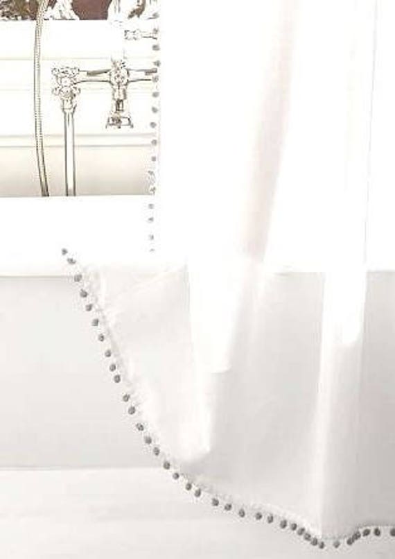 Pom pom shower on sale curtain