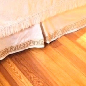 Greek Key Border Trim Crib Skirt