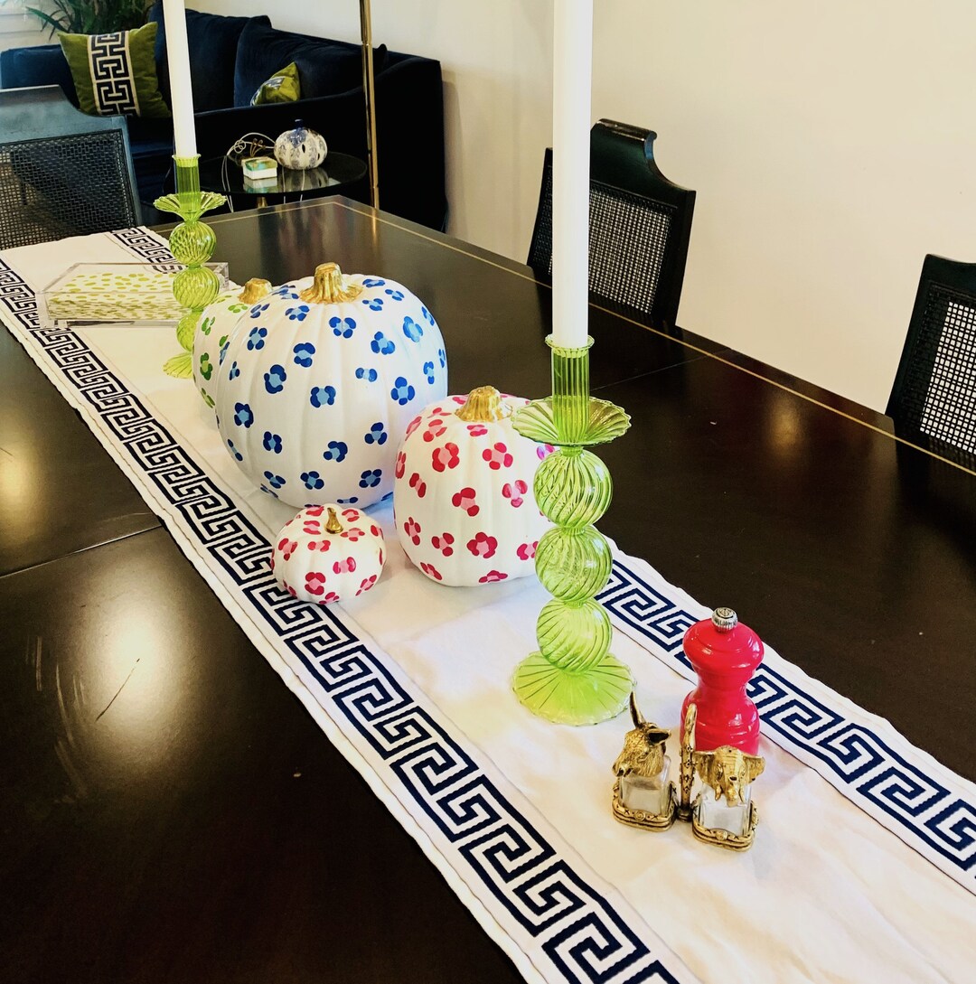 Greek Key Trim Table Runner, Greek Key Table Runner, Greek Key Color