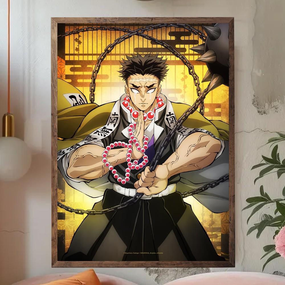Demon Slayer: Gyomei Himejima Stone Power Poster Unframed, Strongest ...