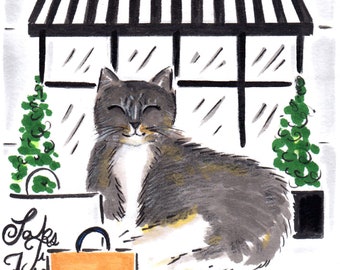 Custom Pet Portrait / Custom Cat Watercolor Portrait / Custom Cat Illustration / Watercolor Pet Portrait /  Cat Watercolor Painting