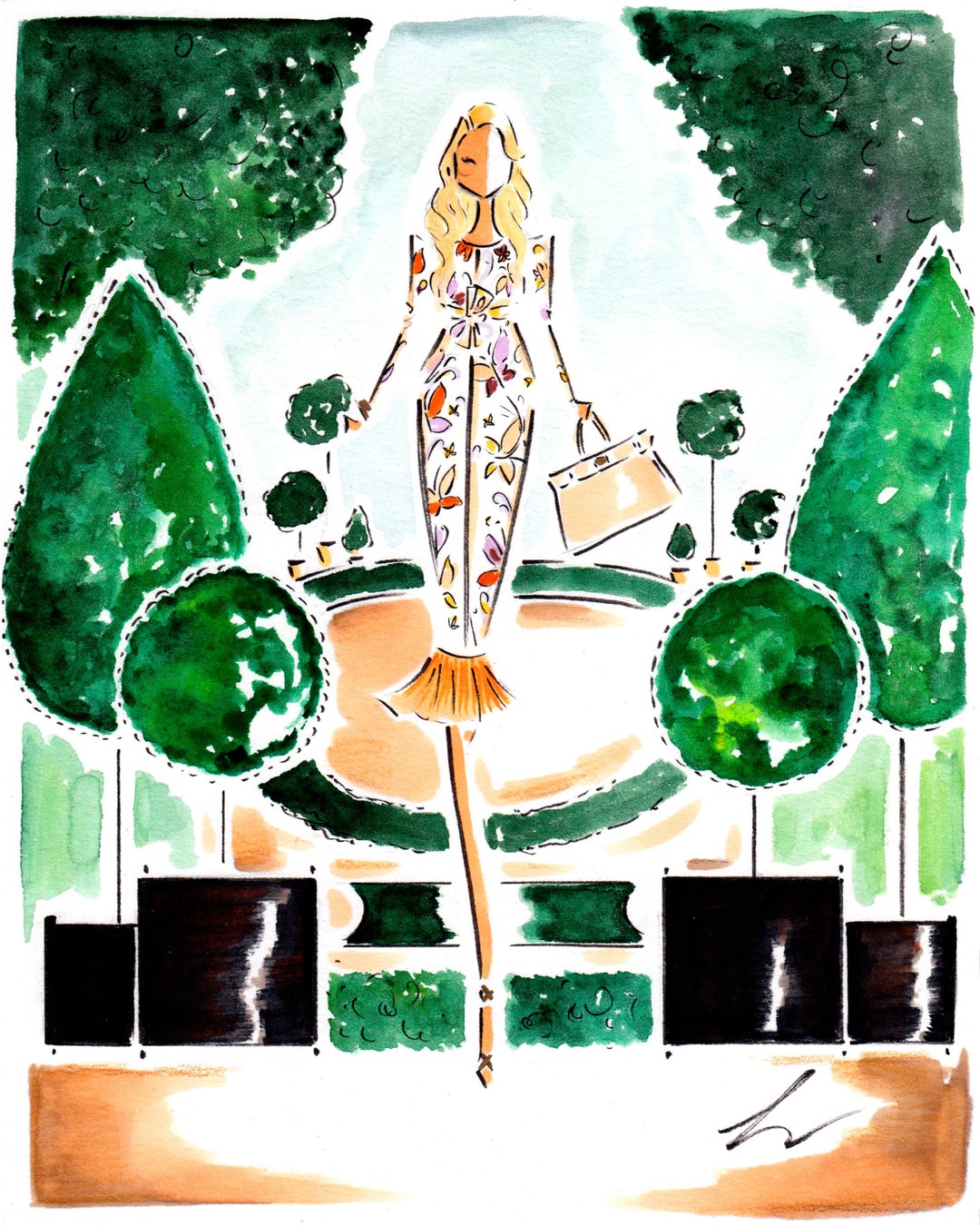 Custom Portrait Illustration / Custom Fashion Illustration / Watercolor ...