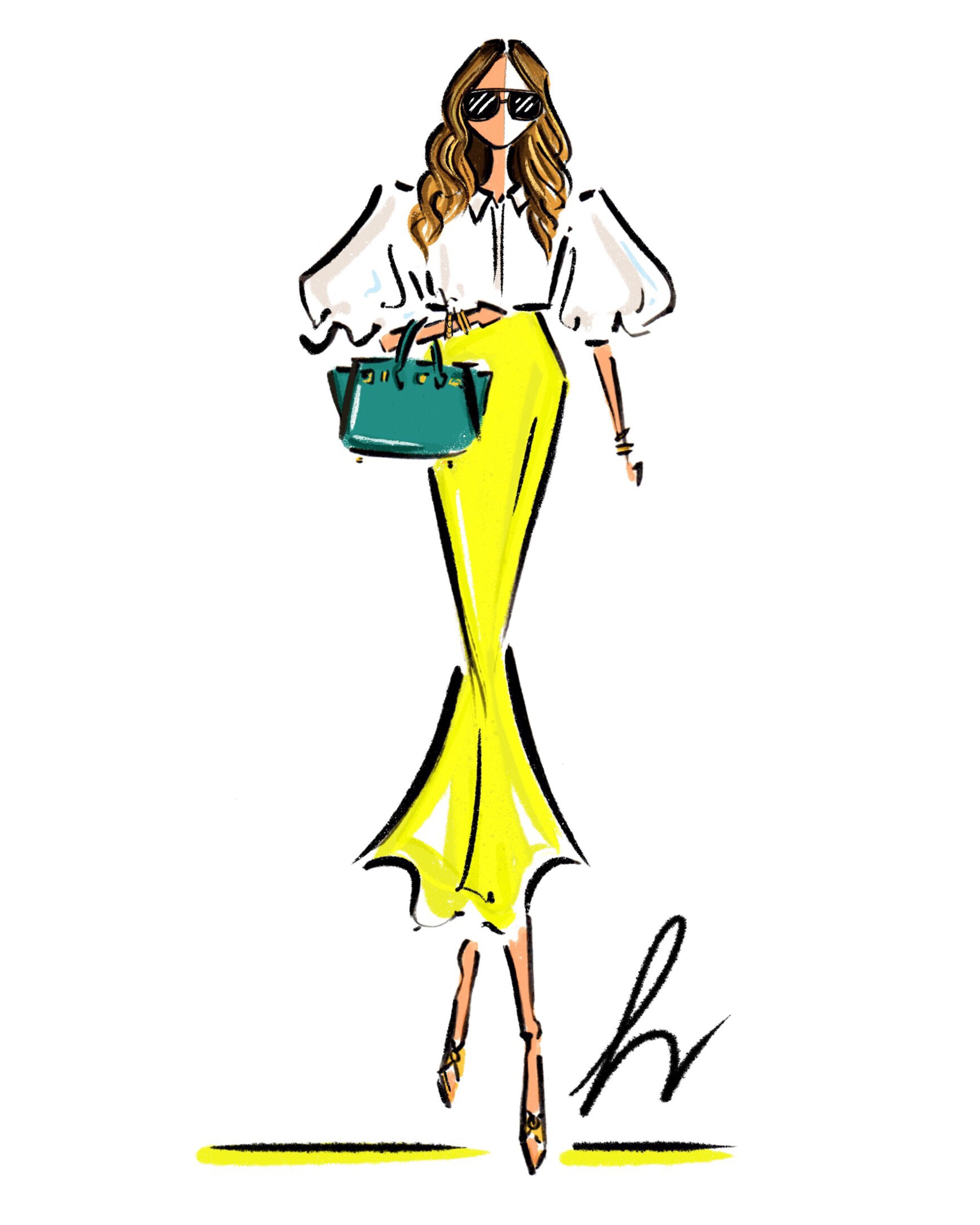 Custom Portrait Illustration / Custom Fashion Illustration / Hand Drawn ...