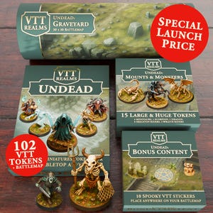 No muertos - 102 fichas VTT, mapa de batalla y accesorios / Descarga digital